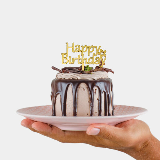 Happy Birthday Acrylic Cake Topper, Small Size, Pack of 50. SKU-TR11287