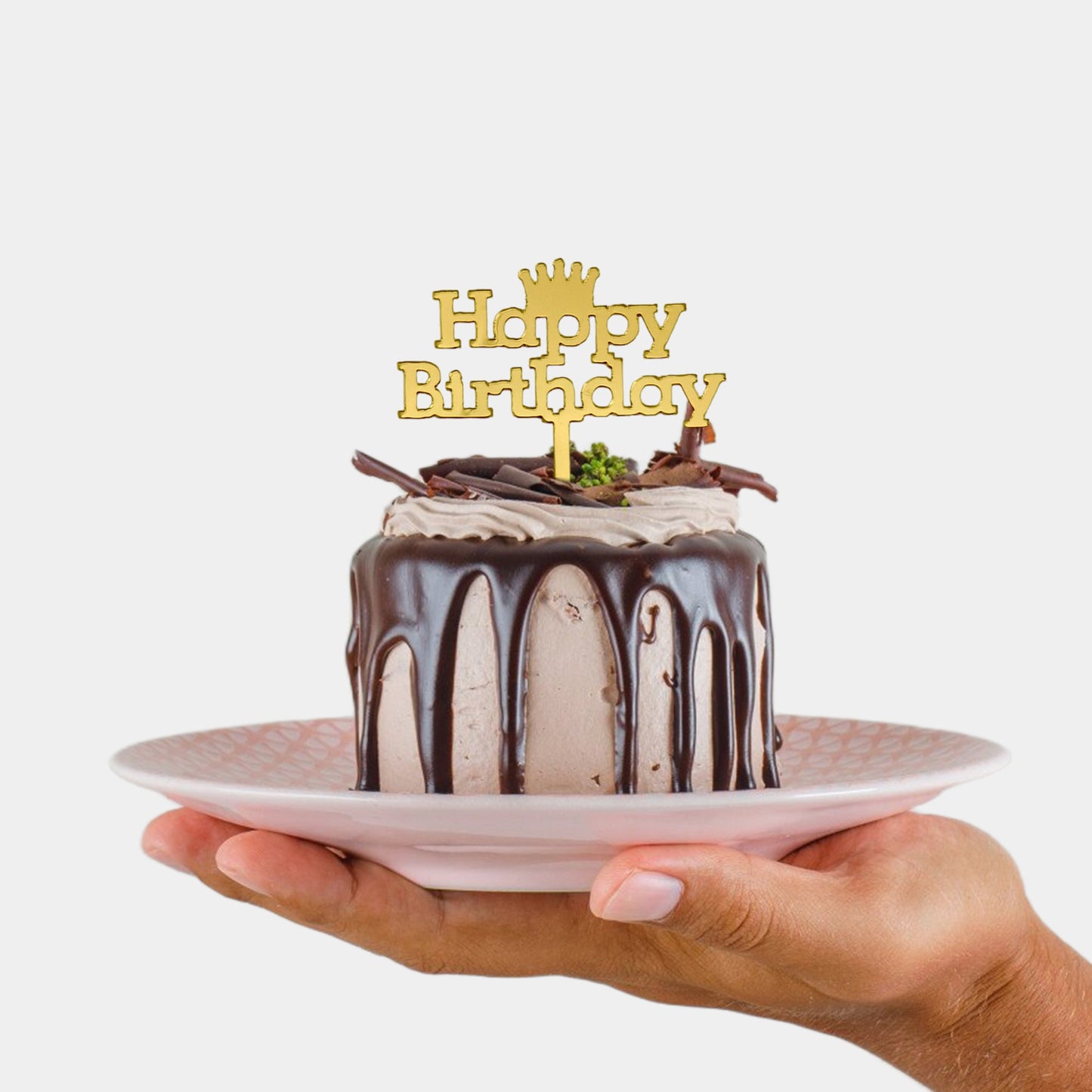 Happy Birthday Acrylic Cake Topper, Small Size, Pack of 50. SKU-TR11292