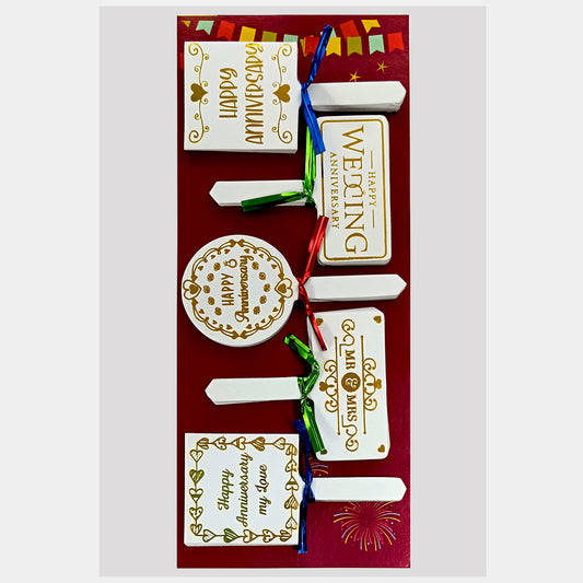 White Cake Toppers with Gold Foil – 50 Pcs | Elegant Paper Picks for Cupcakes & Cake Decoration - Anniversary