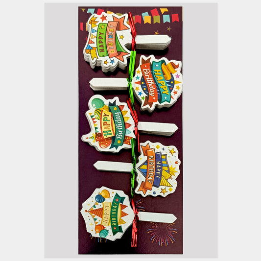 Cake & Cupcake Paper Tags – 50 Pcs | Cardstock Cutouts for Dessert Decoration & Toppers - Birthday TR11337