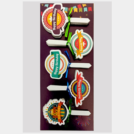 Cake & Cupcake Paper Tags – 50 Pcs | Cardstock Cutouts for Dessert Decoration & Toppers - Birthday TR11339