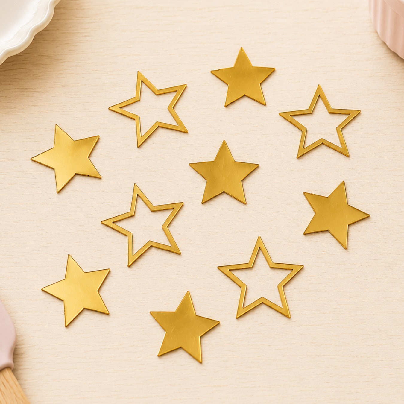 Acrylic Star Decorations (2 Inch) | Pack of 10 | Cake Toppers, Dessert Decor & Gift Packaging Embellishments