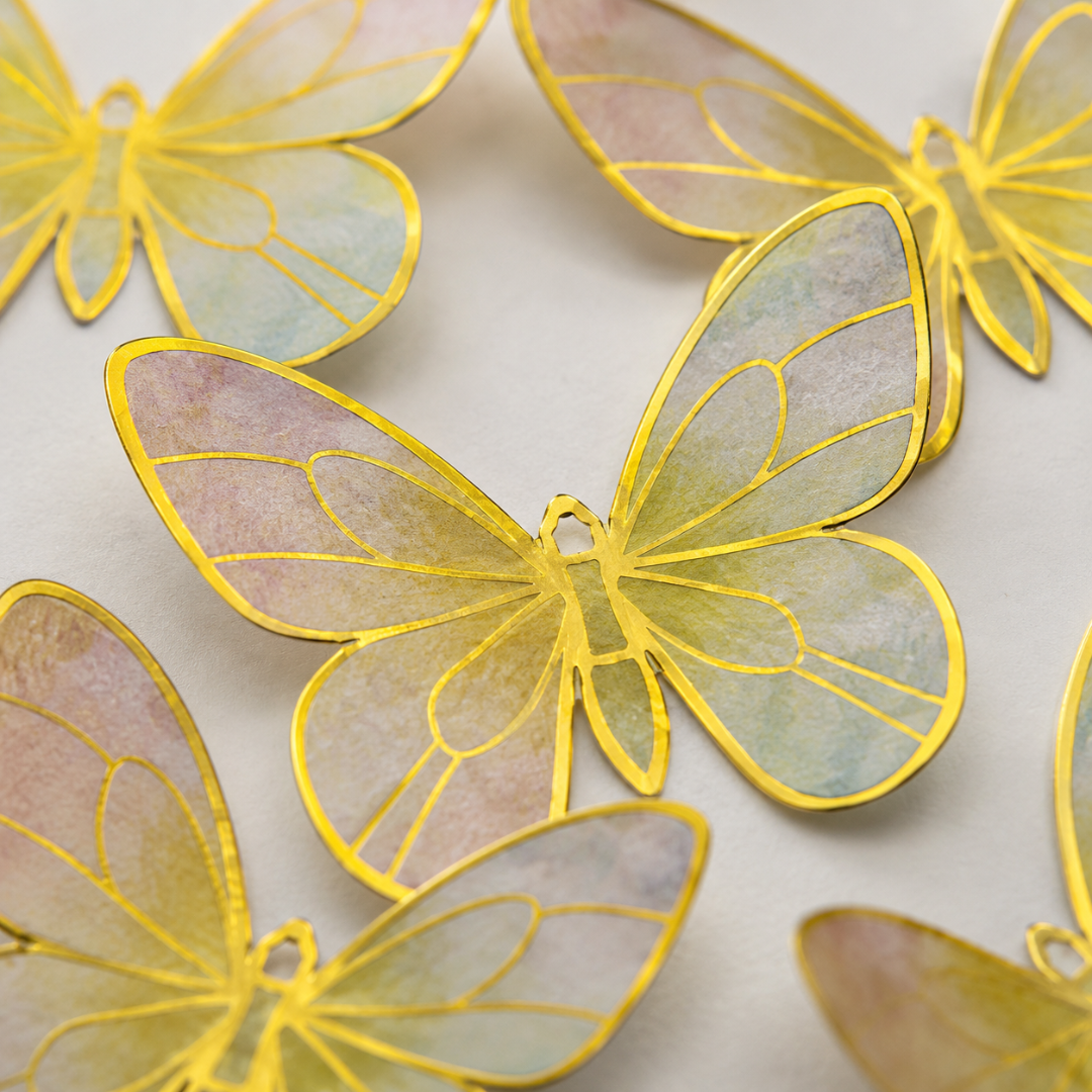 Butterfly Cake Decorations – 10 Pc Premium Cardstock Butterflies for Cakes & Cupcakes