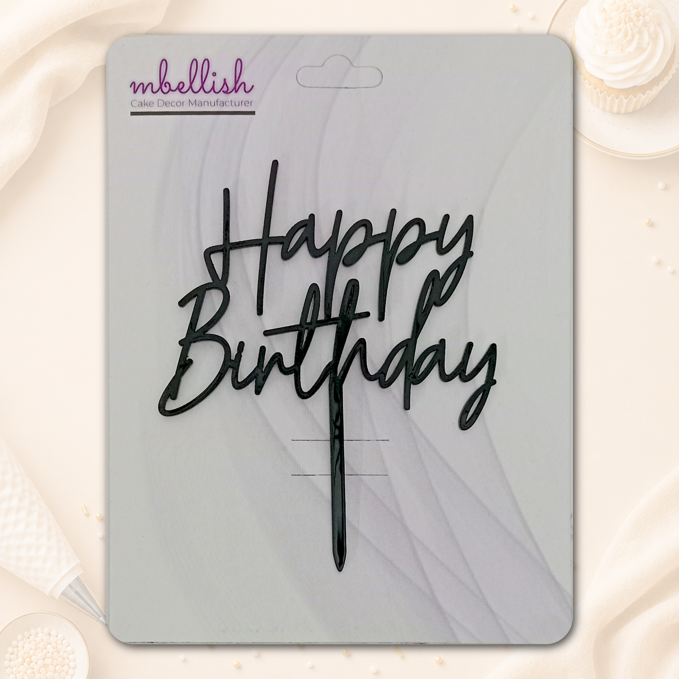 Signature Style Birthday Acrylic Cake Toppers – Medium (4 Inch) Assorted Pack of 10