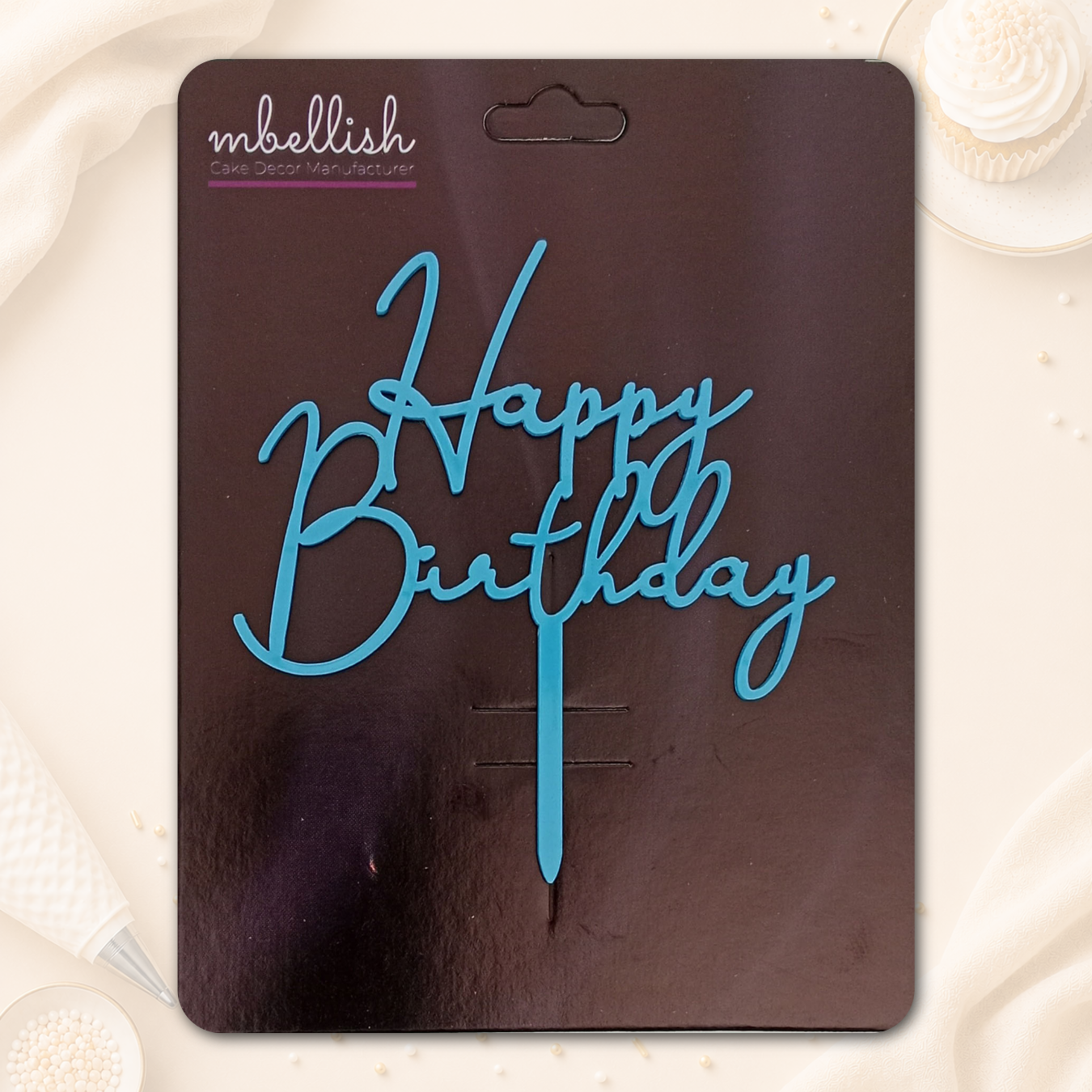 Signature Style Birthday Acrylic Cake Toppers – Medium (4 Inch) Assorted Pack of 10