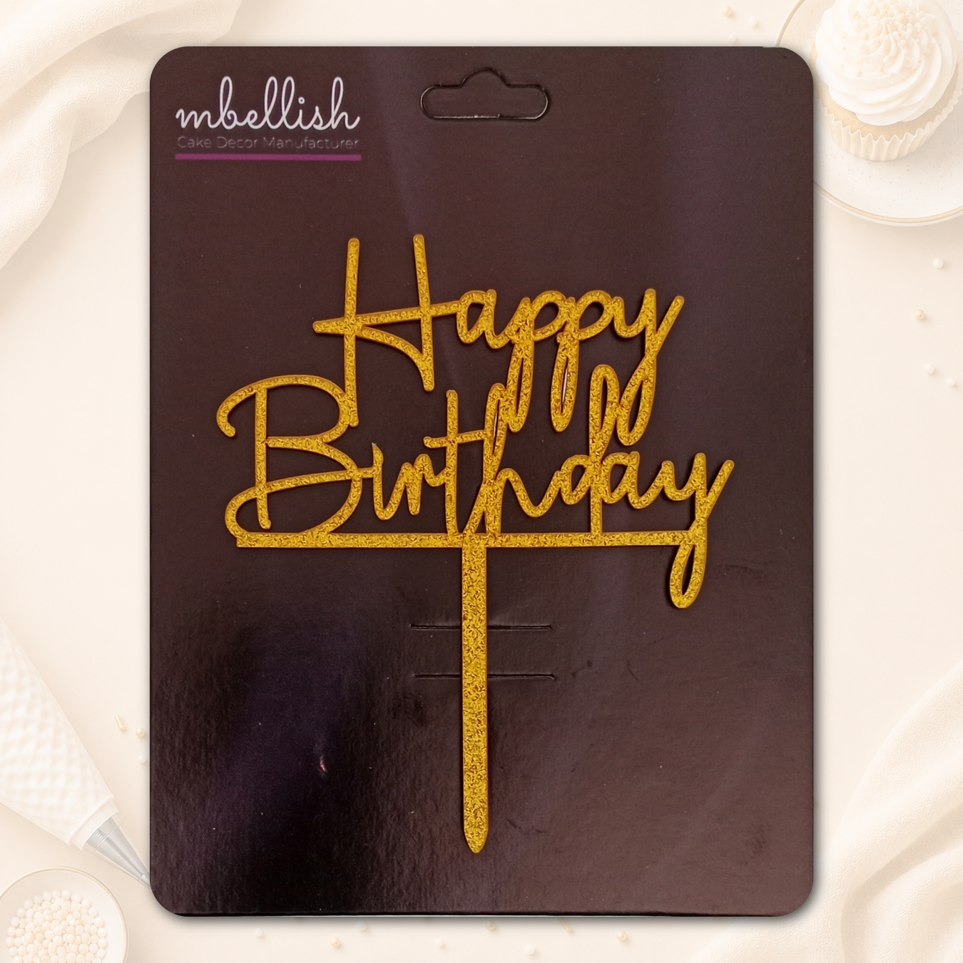 Signature Style Birthday Acrylic Cake Toppers – Medium (4 Inch) Assorted Pack of 10
