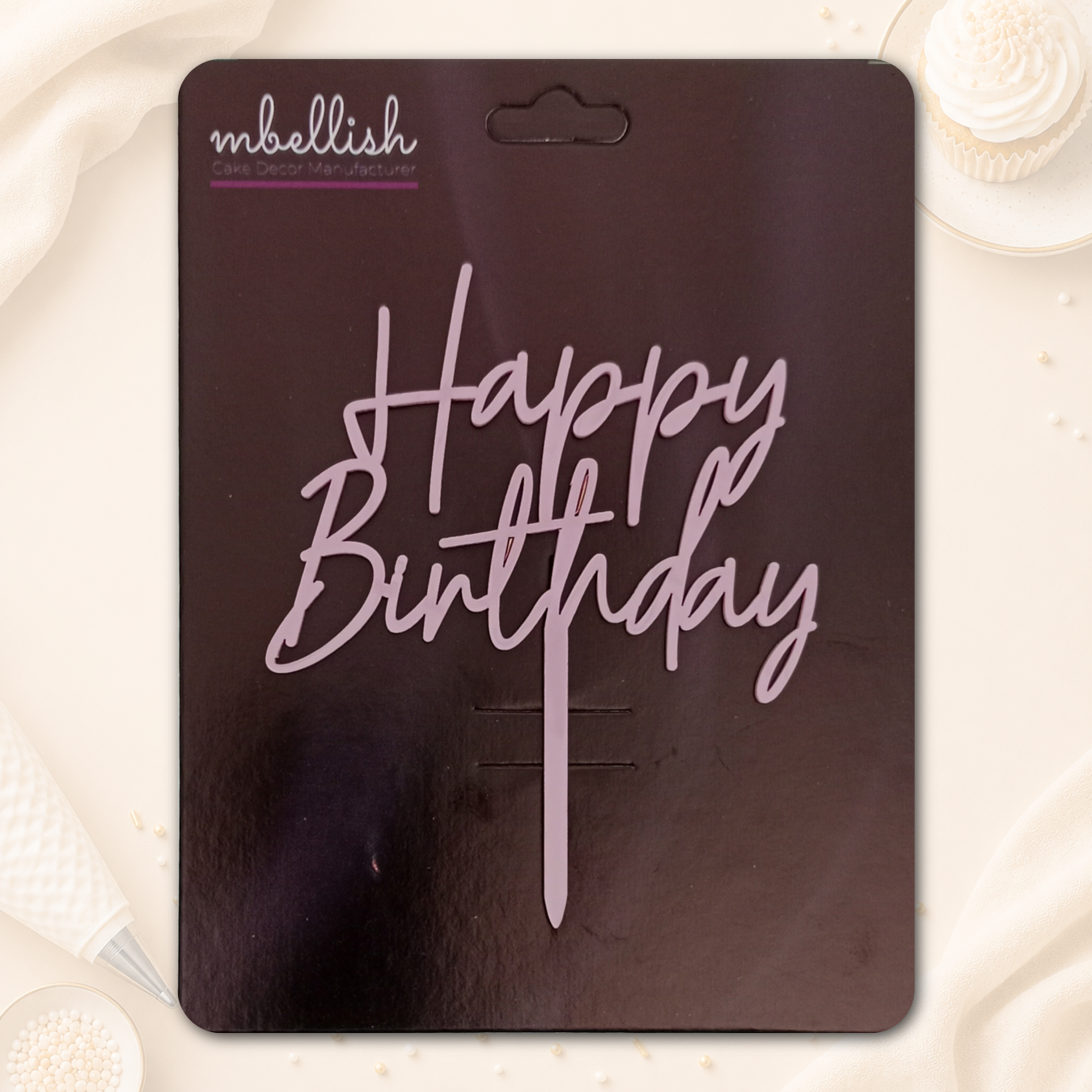 Signature Style Birthday Acrylic Cake Toppers – Medium (4 Inch) Assorted Pack of 10
