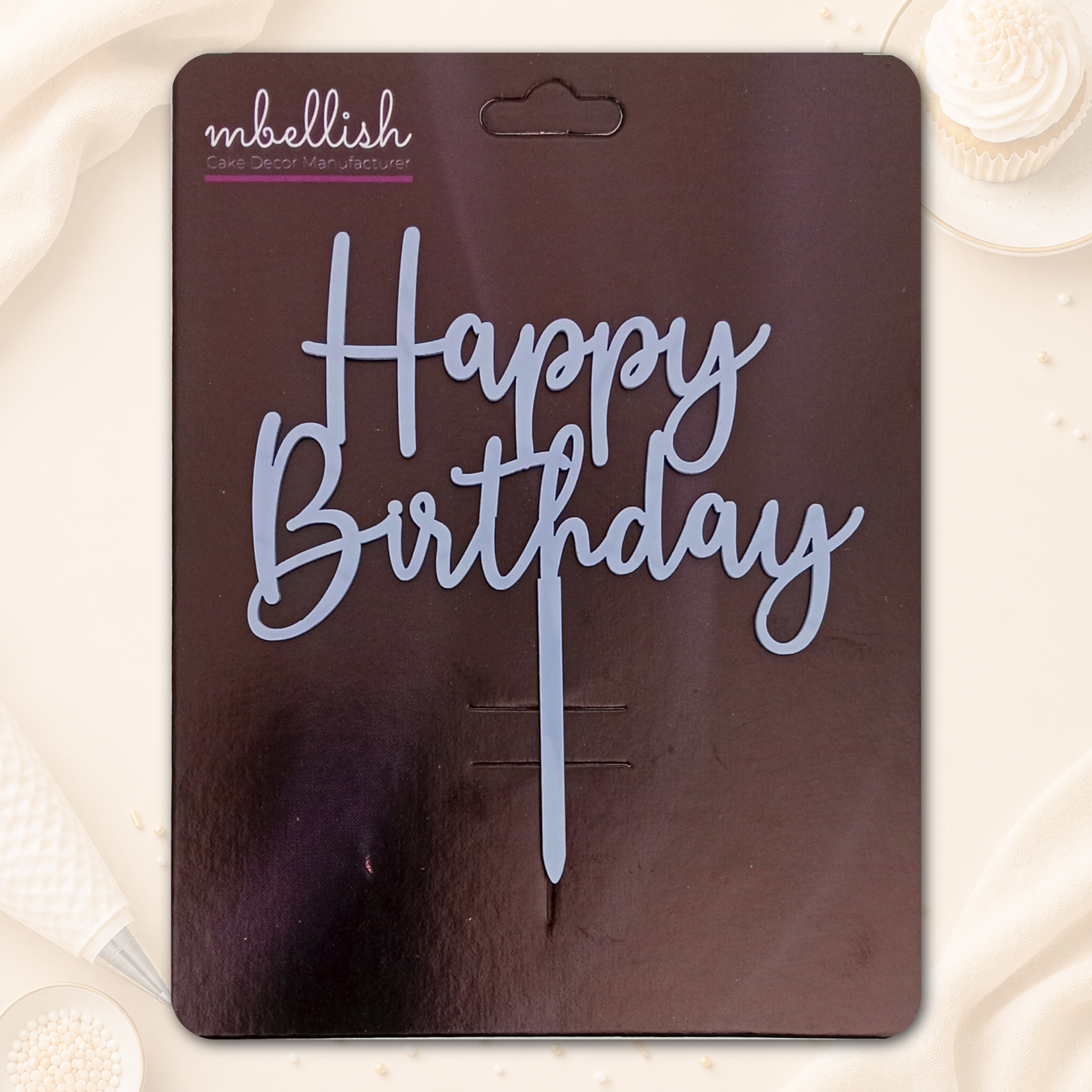 Signature Style Birthday Acrylic Cake Toppers – Medium (4 Inch) Assorted Pack of 10