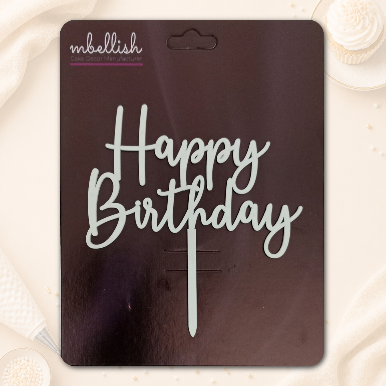 Signature Style Birthday Acrylic Cake Toppers – Medium (4 Inch) Assorted Pack of 10
