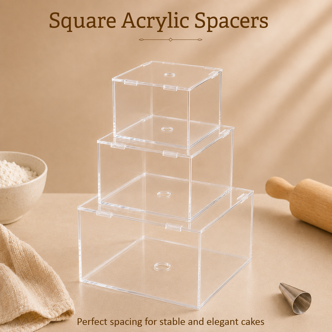 Premium Square Acrylic Cake Spacer