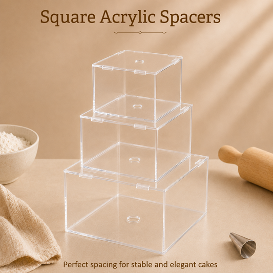 Premium Square Acrylic Cake Spacer